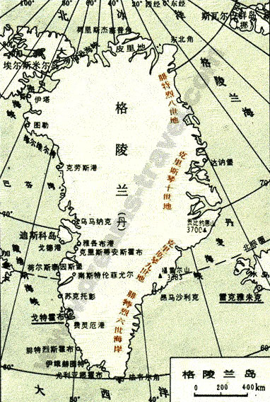 格陵蘭地圖